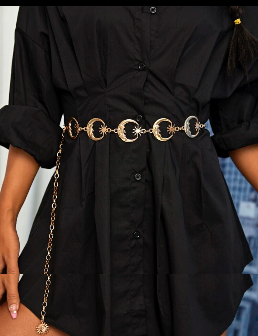 Moon child waist chain sliver