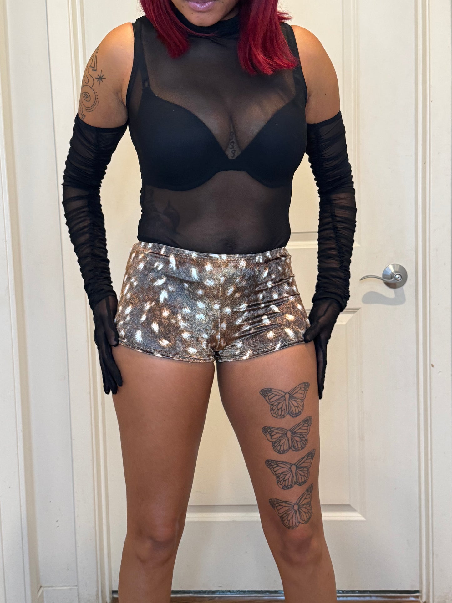 Deer print shorts