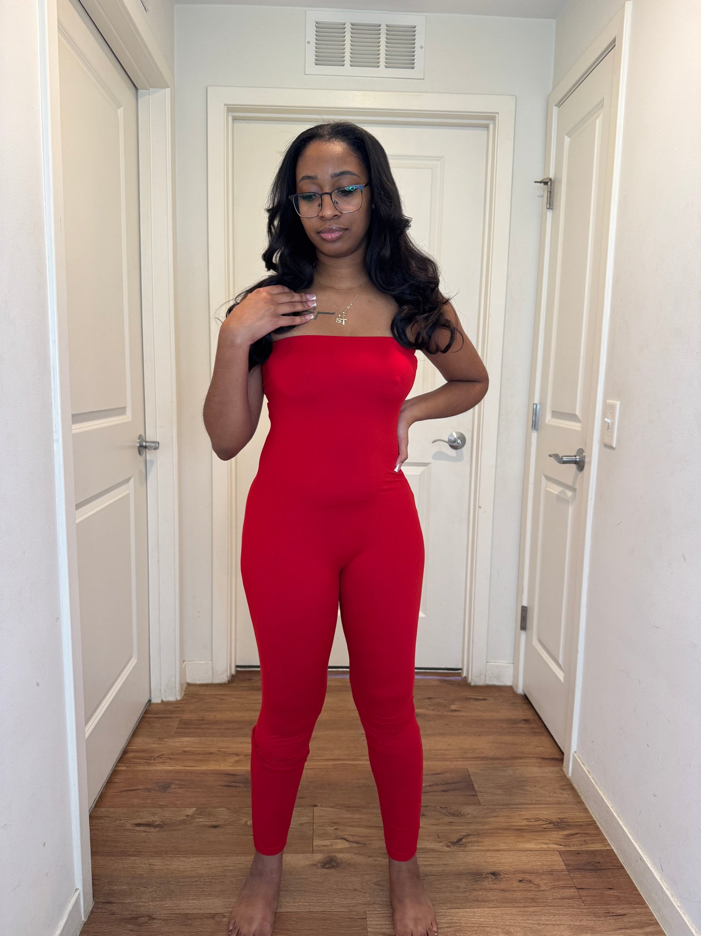 Becky jumpsuits red