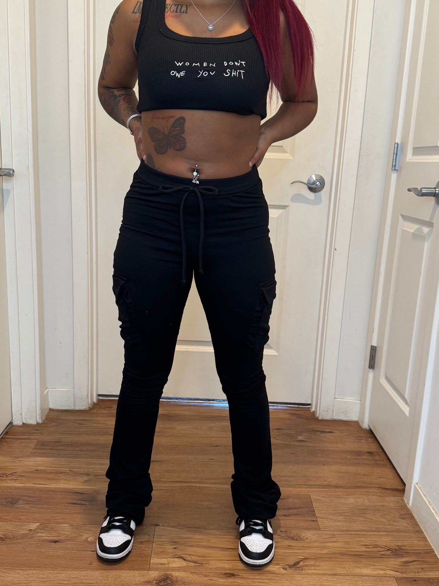 Stacked pants black