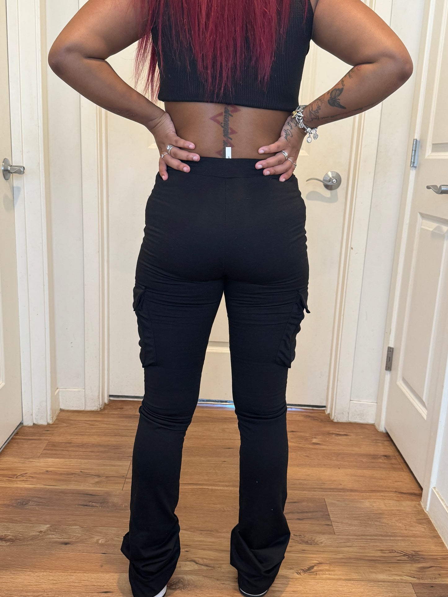 Stacked pants black