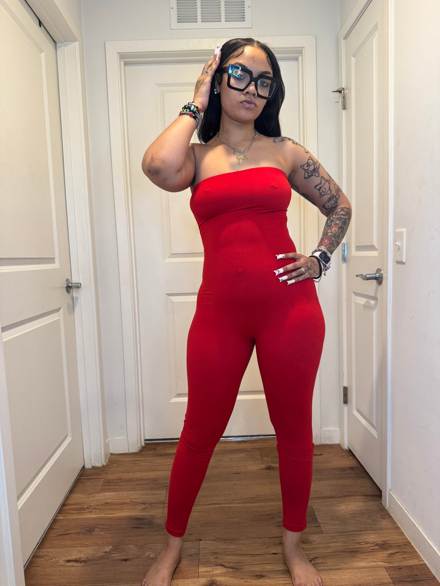 Becky jumpsuit red