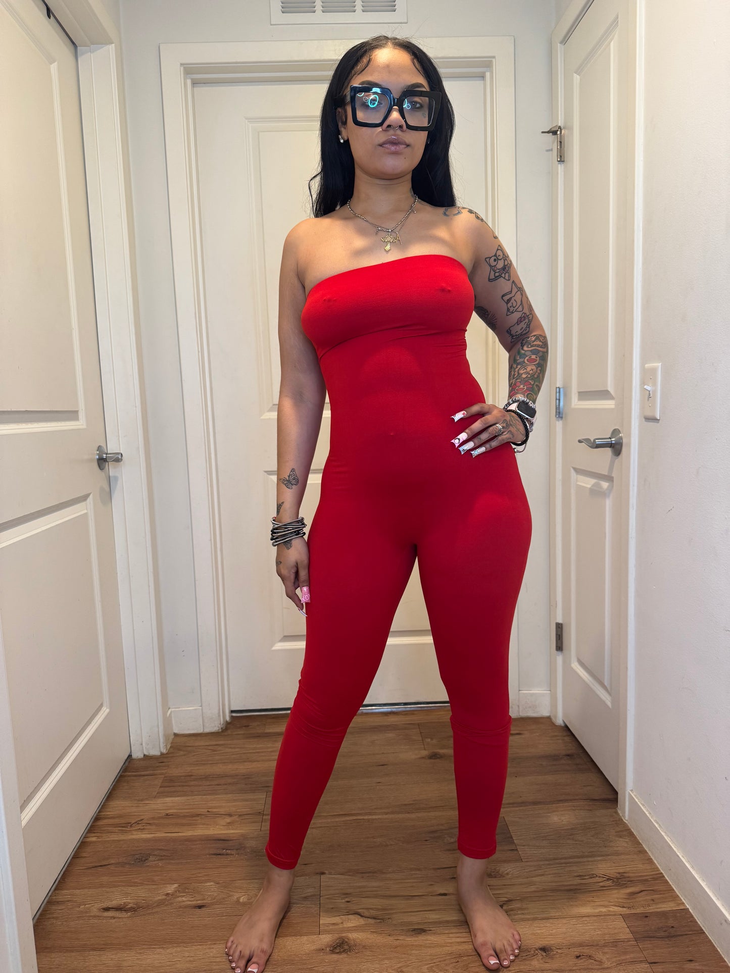 Becky jumpsuit red