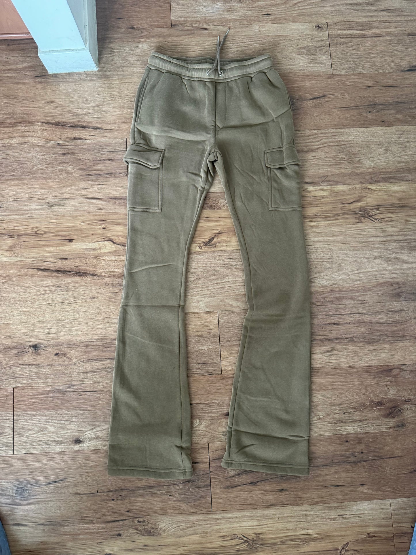 Stacked pants brown