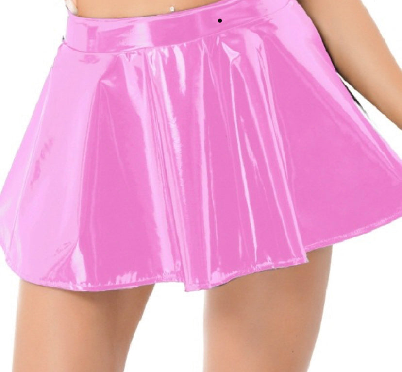 Pleather me skirt pink