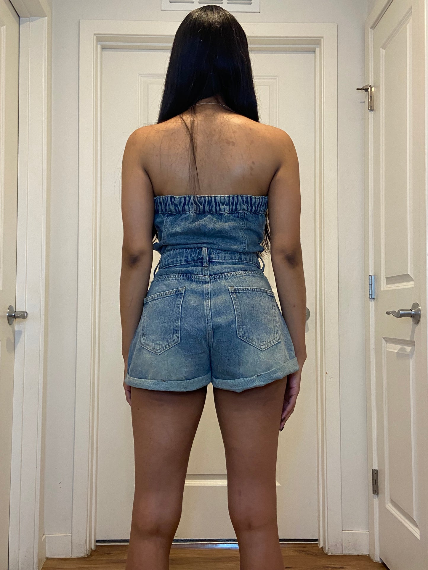 Denim romper